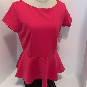 BISOU BISOU PINK ROSE  WOMEN'S SIZE MEDIUM SPANDEX TOP